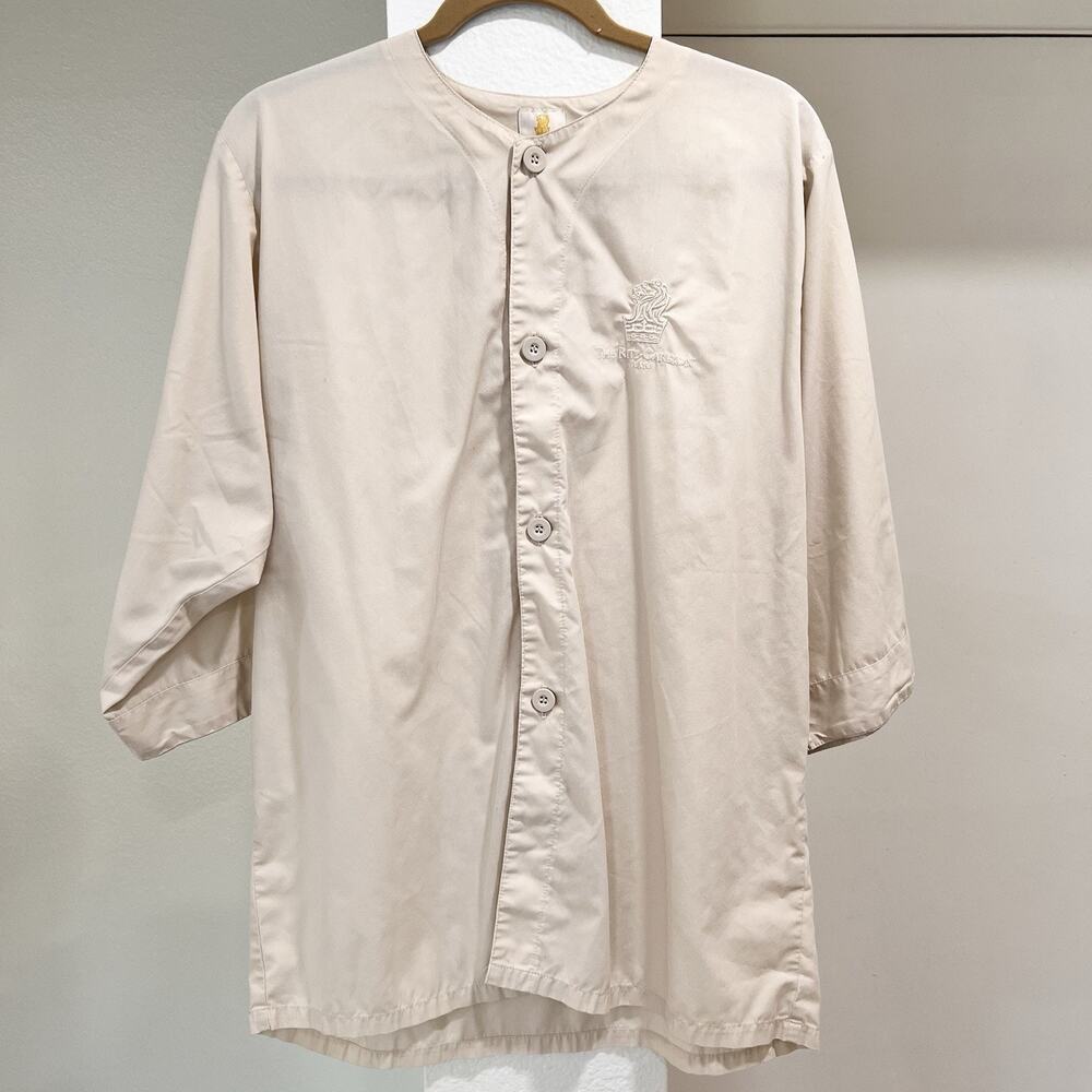 Ritz Carlton Tokyo Button Down Tunic (S) Lounge Shirt Spa Uniform Minimalist